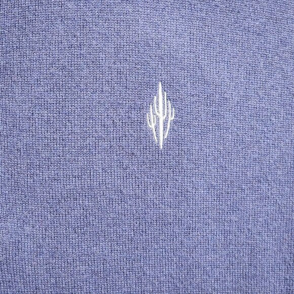 Greyson Golf Sweater Mens Size Large Blue Purple 1/4 Zip Pullover Wool Cashmere - Picture 2 of 12